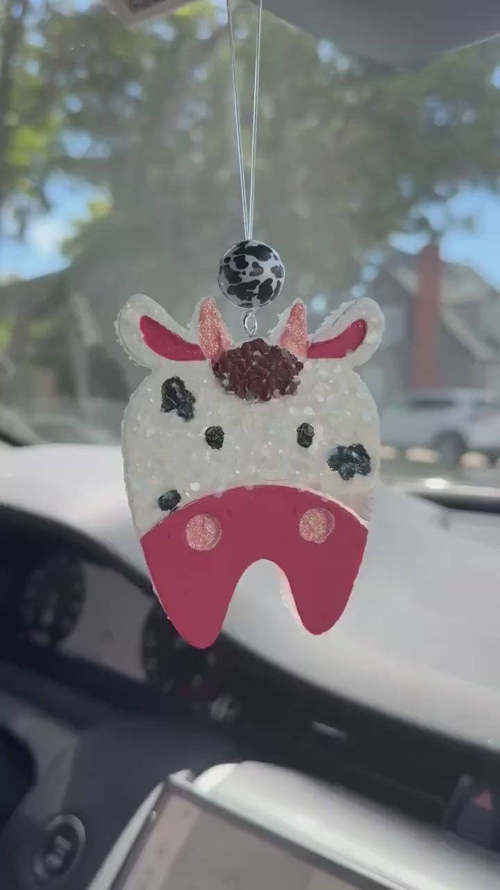 Cow Tooth Car Air Freshener: Dental Gift